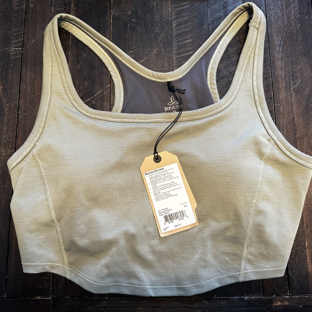 PrAna Becksa Bralette XL-sage heather
